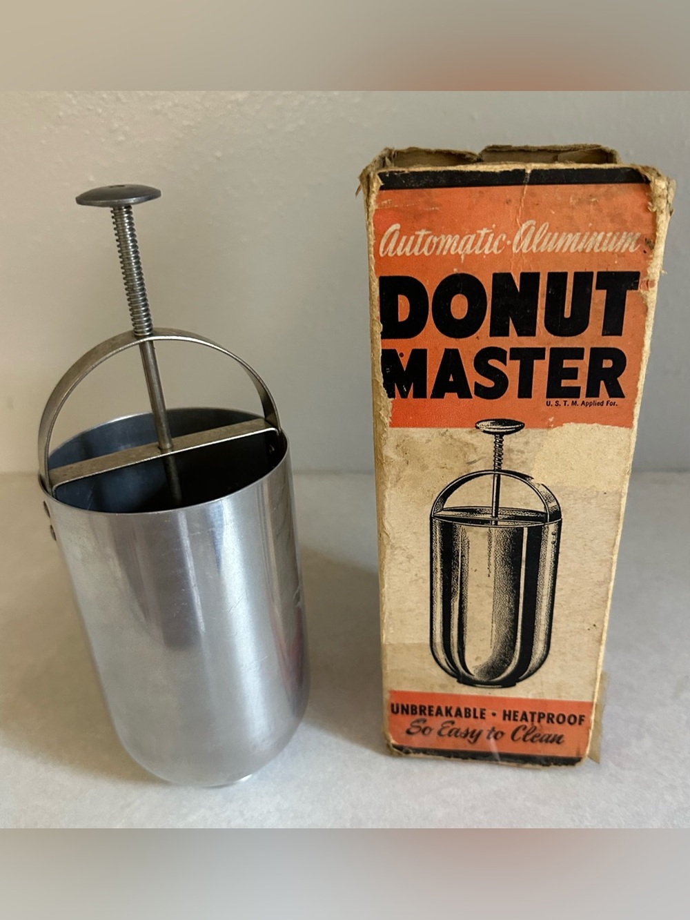 Vintage Aluminum The Original Donut Maker W/Original Box